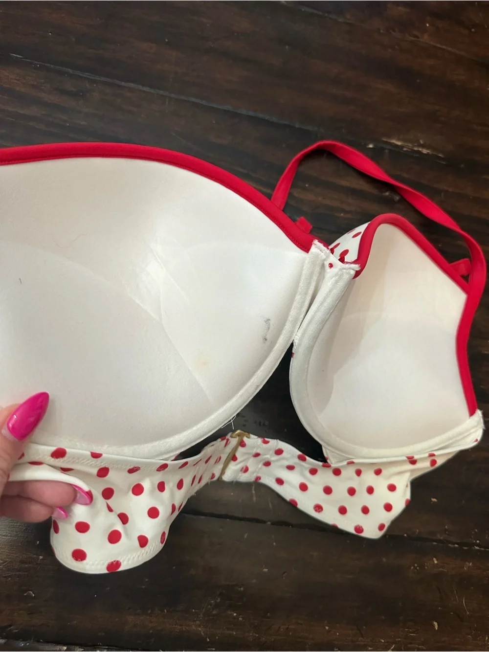 PINK by Frankies Bikinis Lovebug Addison Push Up Top Size L-DD 38775